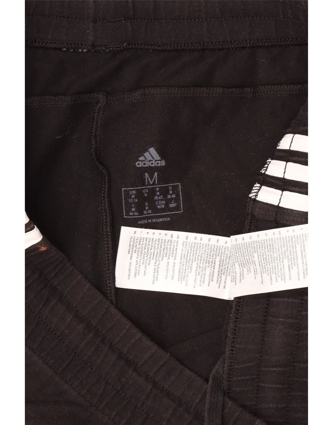 Shorts esportivos femininos ADIDAS UK 12/14 médio preto algodão