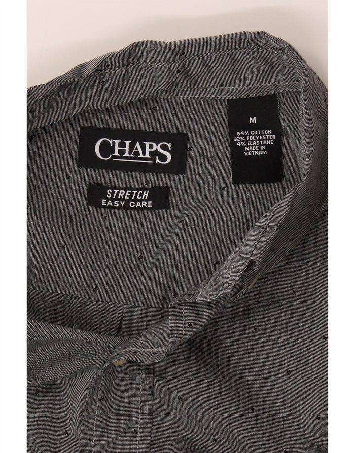 CHAPS Mens Shirt Medium Grey Spotted Cotton Vintage Chaps and Second-Hand Chaps from Messina Hembry 