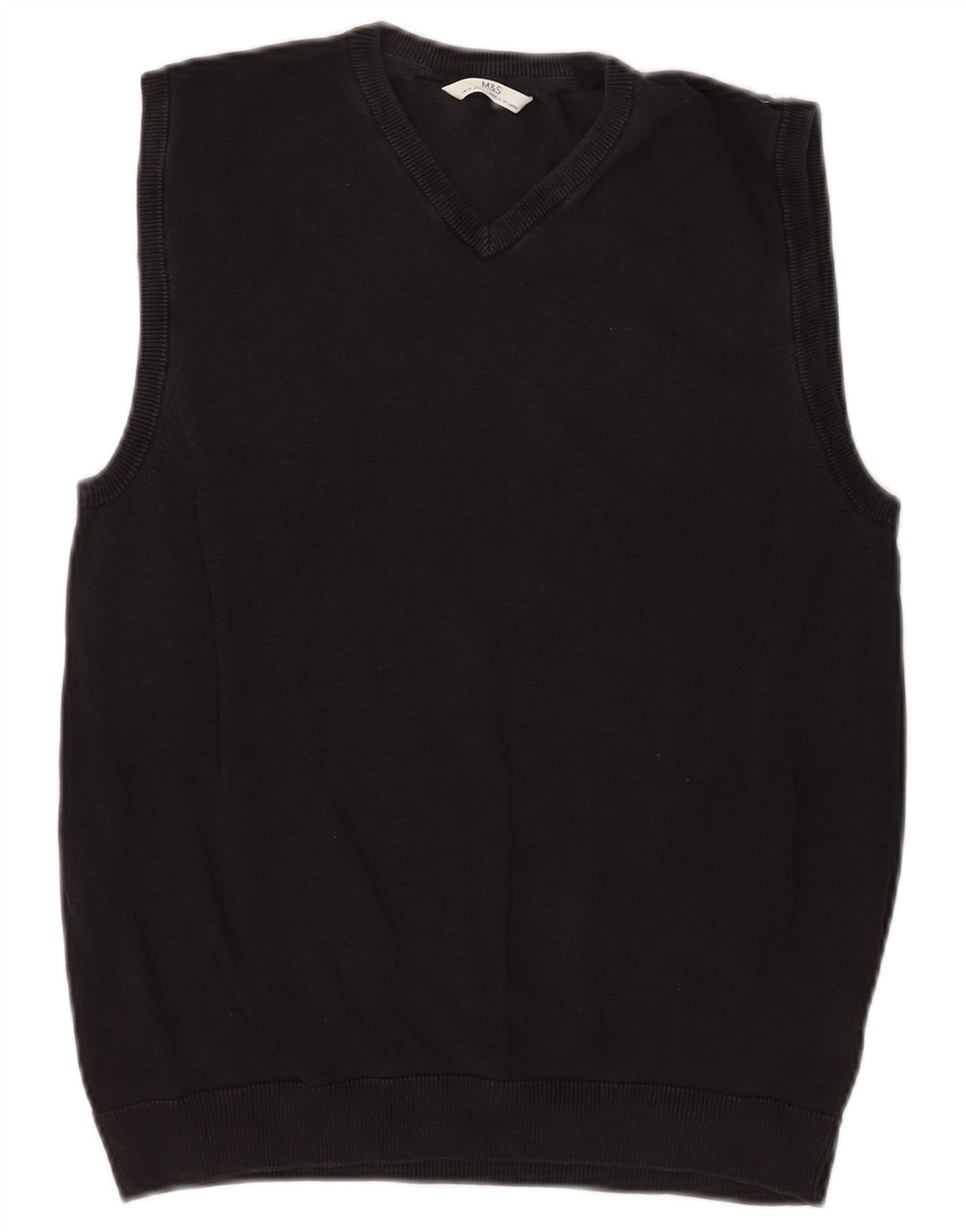 Marks & Spencer Boys Vest Tank Top 14-15 anos algodão preto