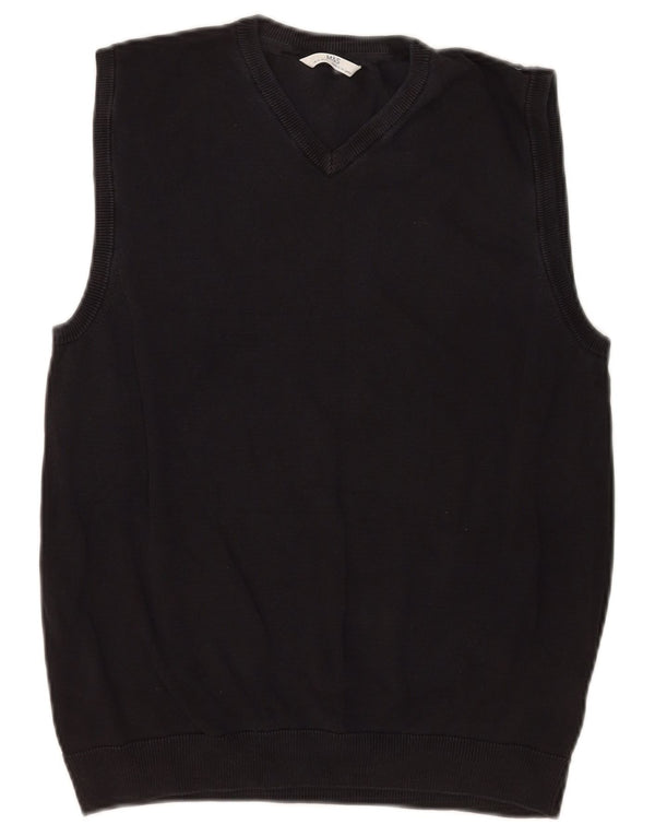 Marks & Spencer Boys Vest Tank Top 14-15 anos algodão preto