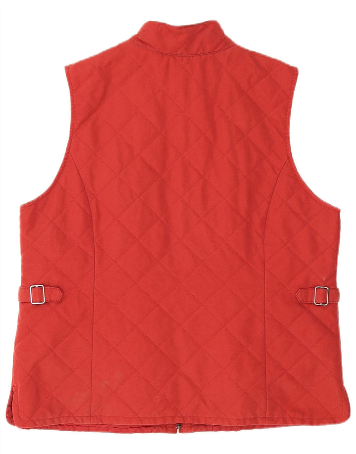 Colete acolchoado feminino Orvis UK 16 grande poliéster vermelho