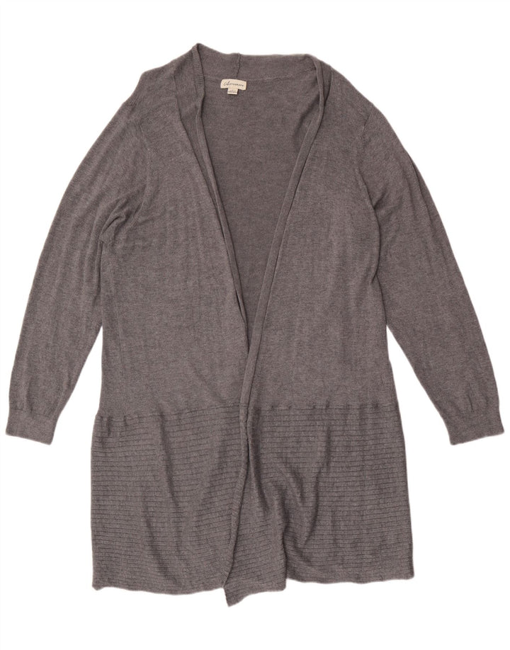 Suéter Marks & Spencer Feminino Autograph Longline Cardigan Reino Unido 16 Grande Cinza