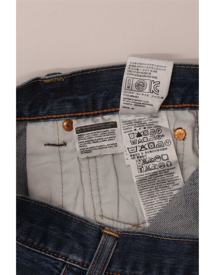 Calça jeans reta masculina Levi's W32 L30 azul algodão