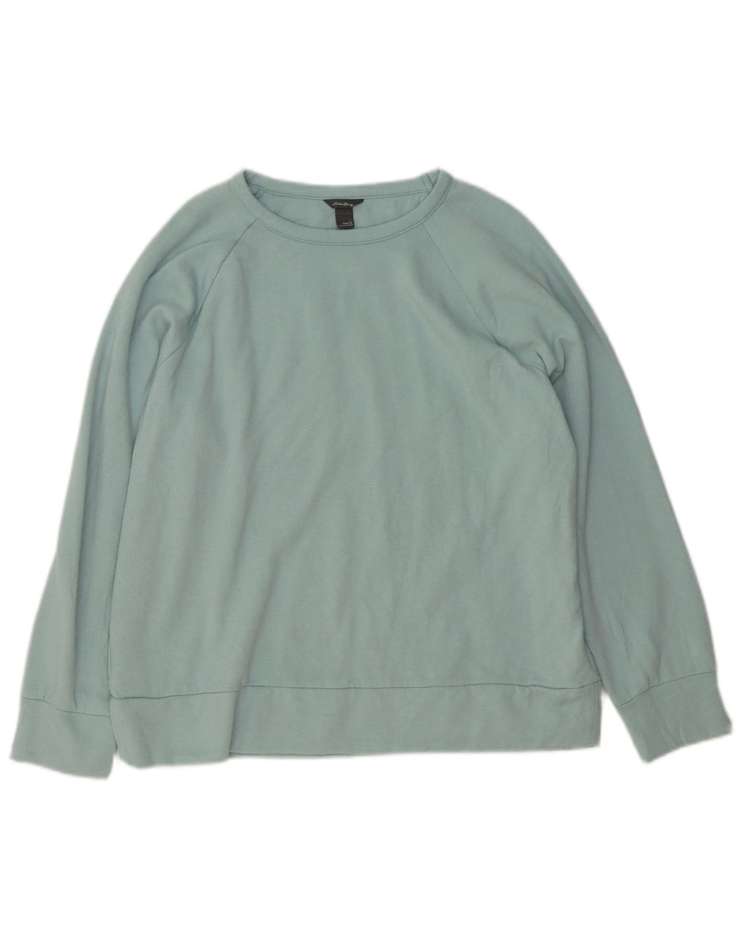Jumper de moletom feminino Eddie Bauer UK 16 grande azul poliéster