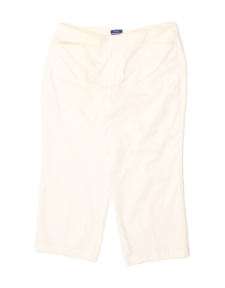 DOCKERS Womens Straight Capri Trousers US 16 2XL W38 L23 White Cotton Vintage Dockers and Second-Hand Dockers from Messina Hembry 