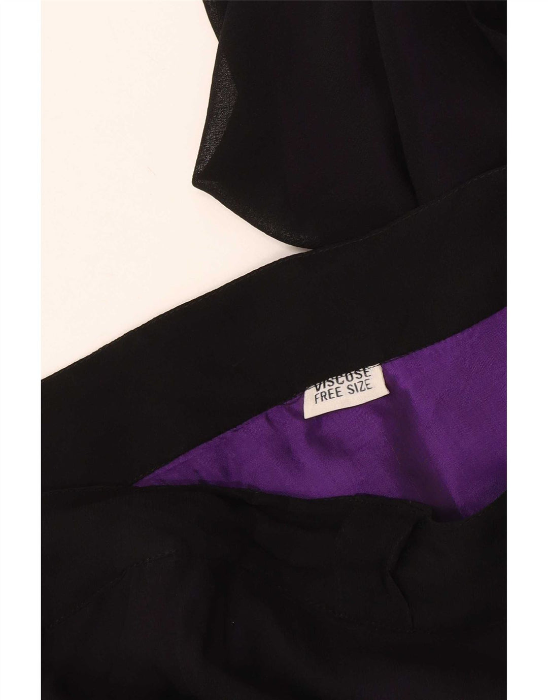 Saia envoltória feminina vintage tamanho único W48 viscose preta