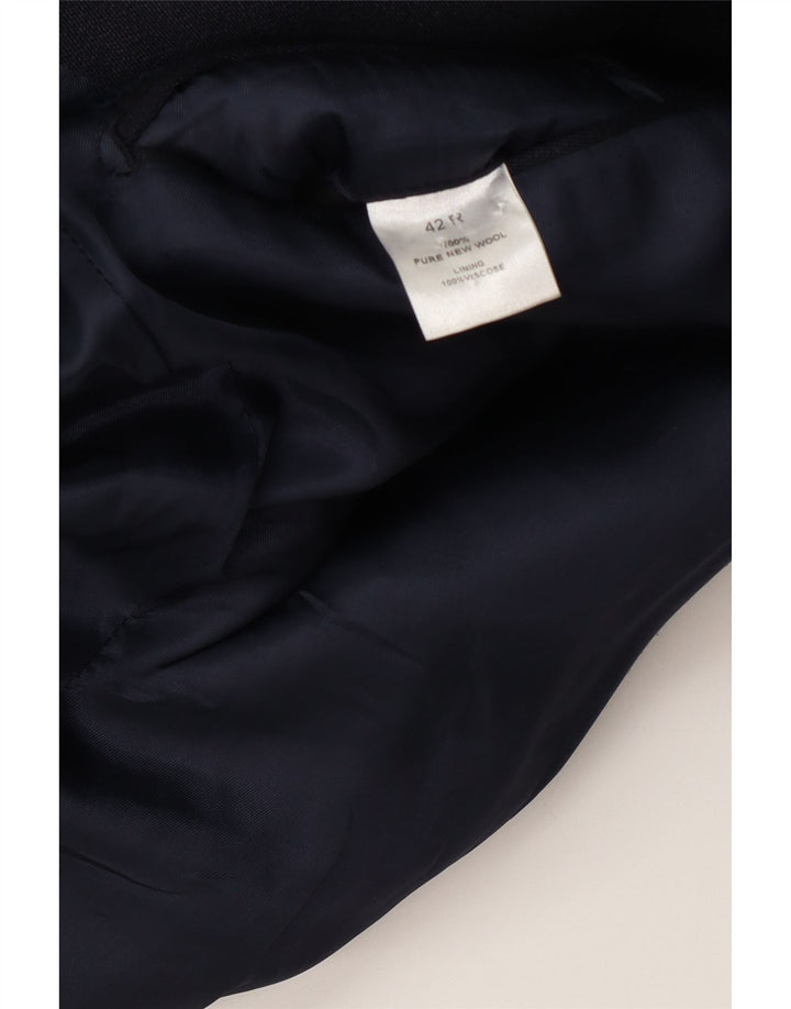 Sobretudo masculino vintage UK 42 XL lã azul marinho