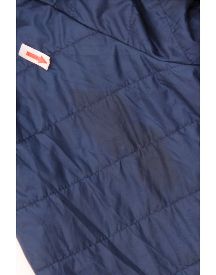 Jaqueta acolchoada com capuz masculina Umbro UK 40 grande poliéster azul marinho