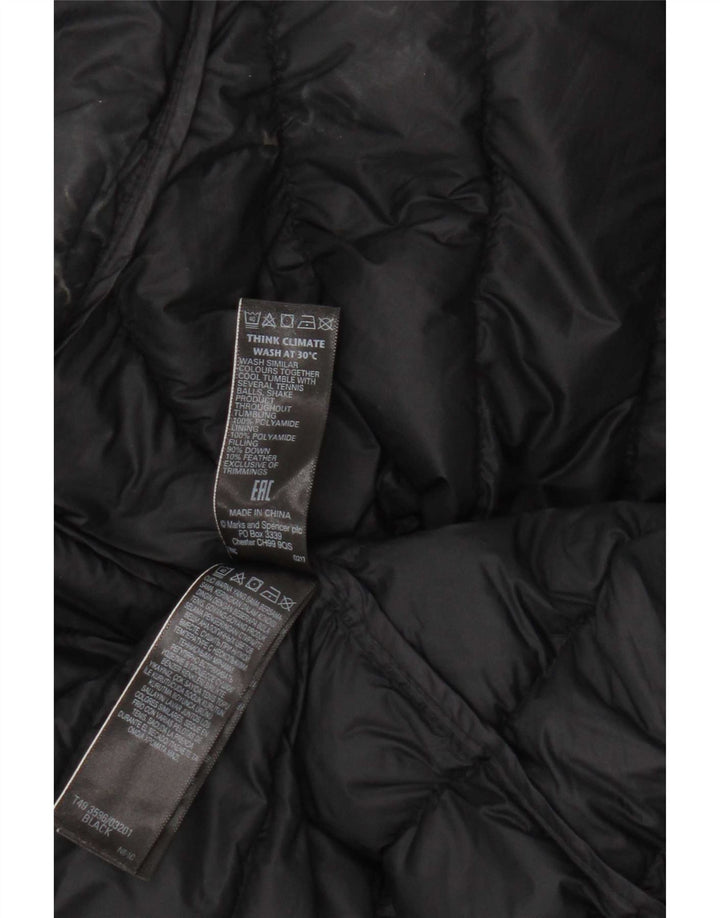 Colete acolchoado feminino Marks & Spencer UK 20 2XL preto poliamida