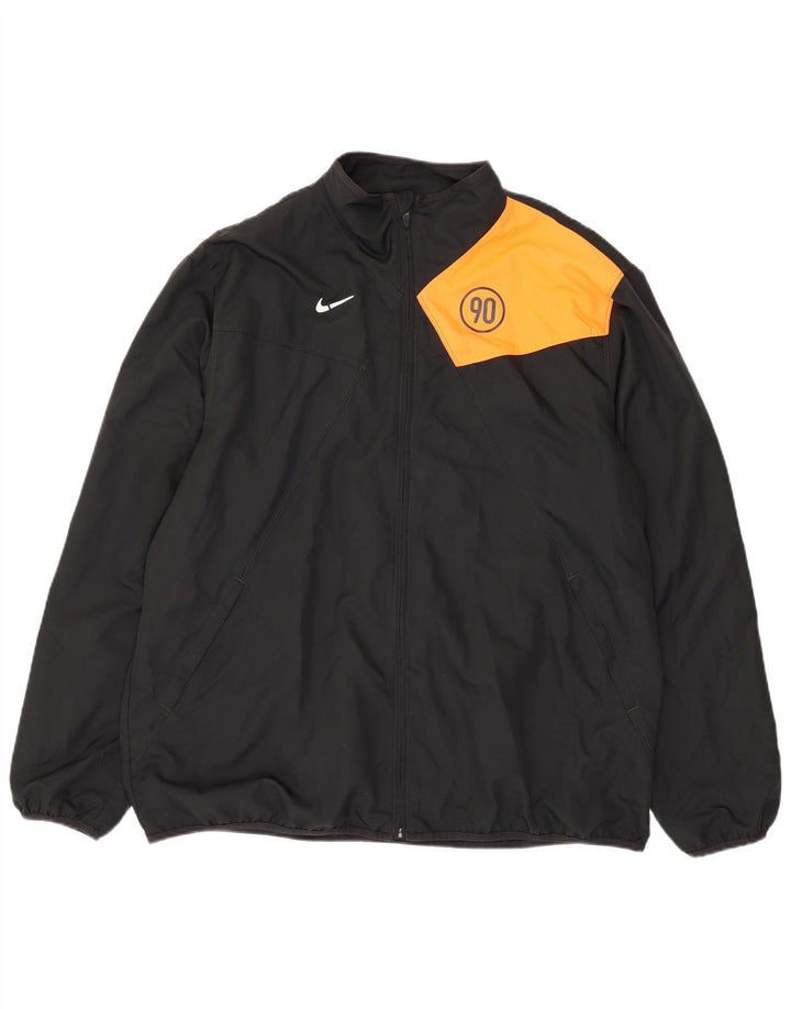 Nike Mens Tracksuit Top Jacket UK 45/47 XL Preto Colorblock Poliéster