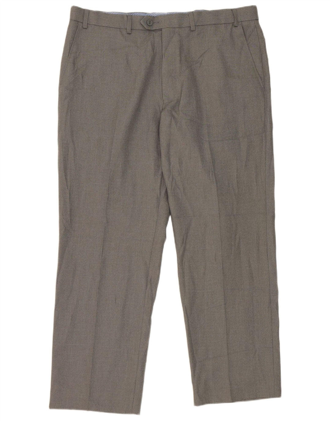 Calça masculina de terno reto Marks & Spencer W38 L29 poliéster cinza