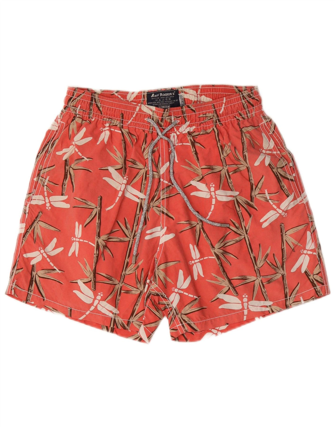 Shorts de natação masculino Roy Rogers médio vermelho floral nylon