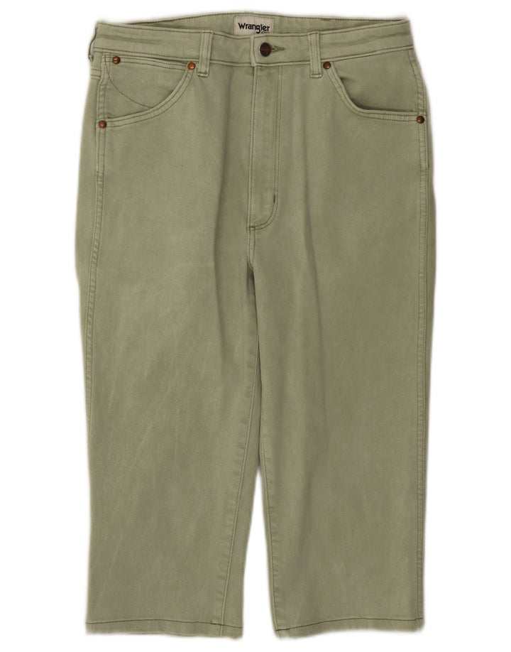 Calça feminina reta casual WRANGLER W30 L27 algodão verde