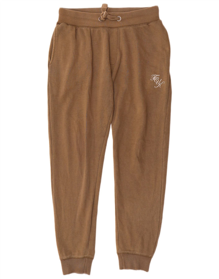 Calça de treino masculina French Connection Joggers de algodão cáqui médio