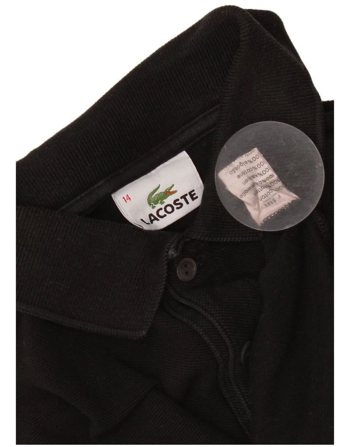 Pólo Lacoste Menino 13-14 Anos Preto Algodão