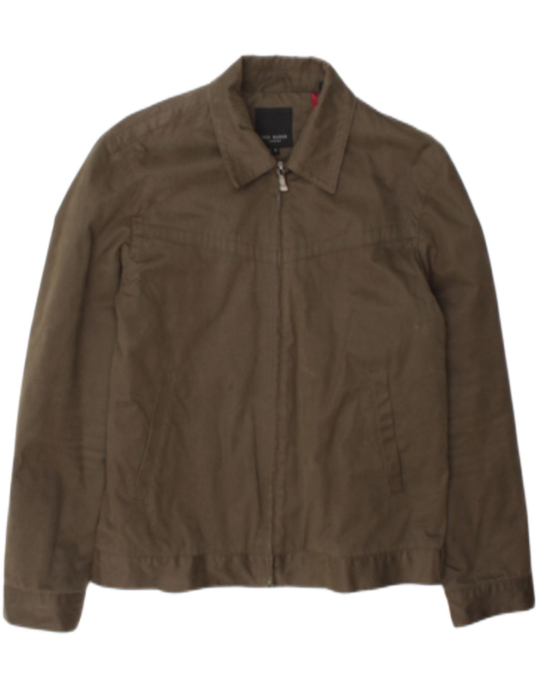 Jaqueta bomber masculina Ted Baker tamanho 3 algodão cáqui médio
