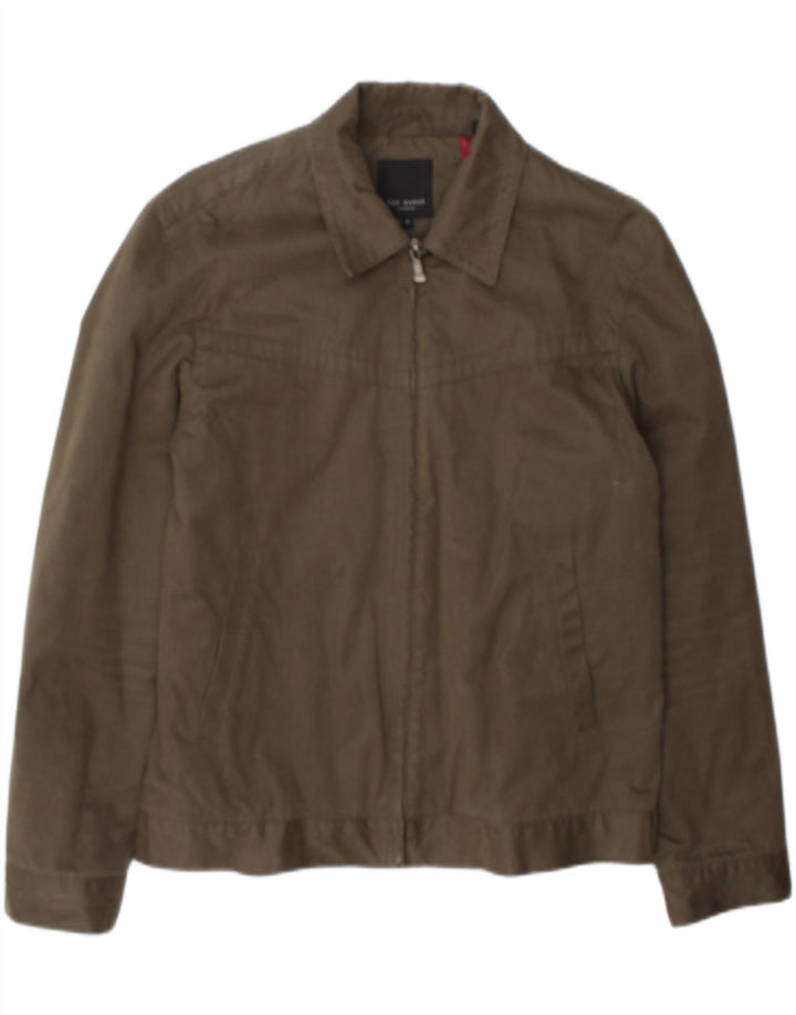 Jaqueta bomber masculina Ted Baker tamanho 3 algodão cáqui médio