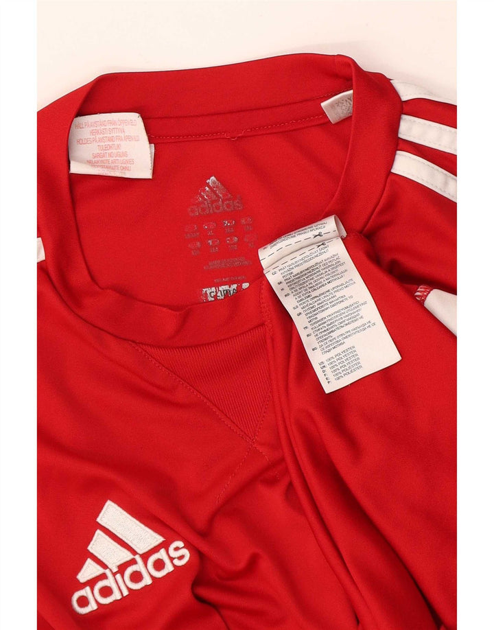 Camiseta Adidas Menino Climalite Top 15-16 Anos Poliéster Vermelho