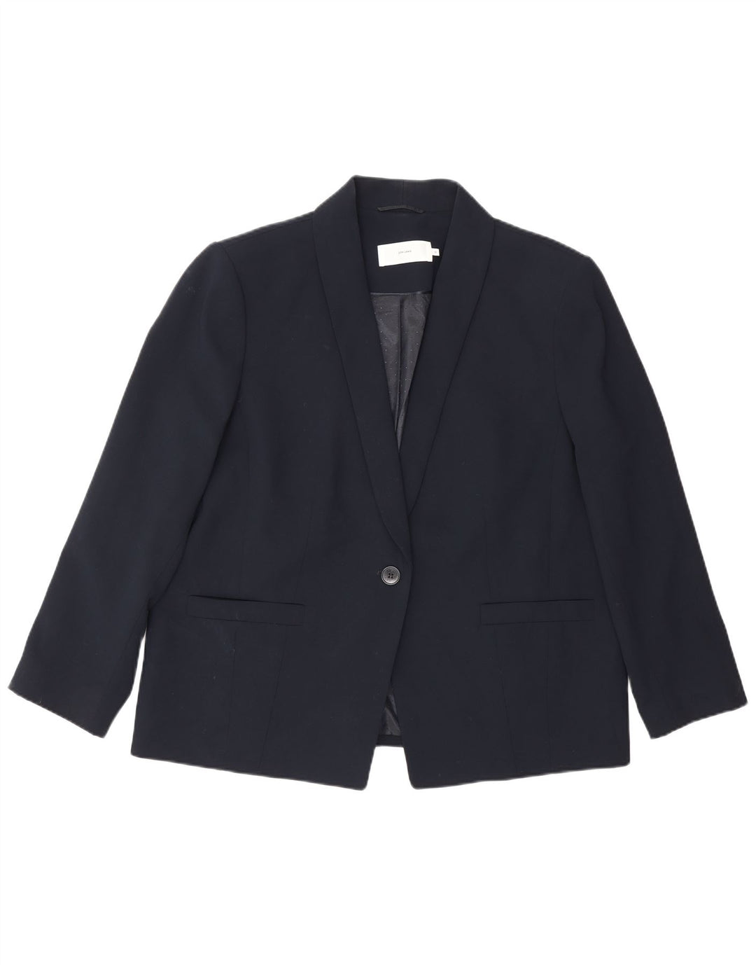 Jaqueta blazer feminina John Lewis com 1 botão Reino Unido 18 XL azul marinho poliéster
