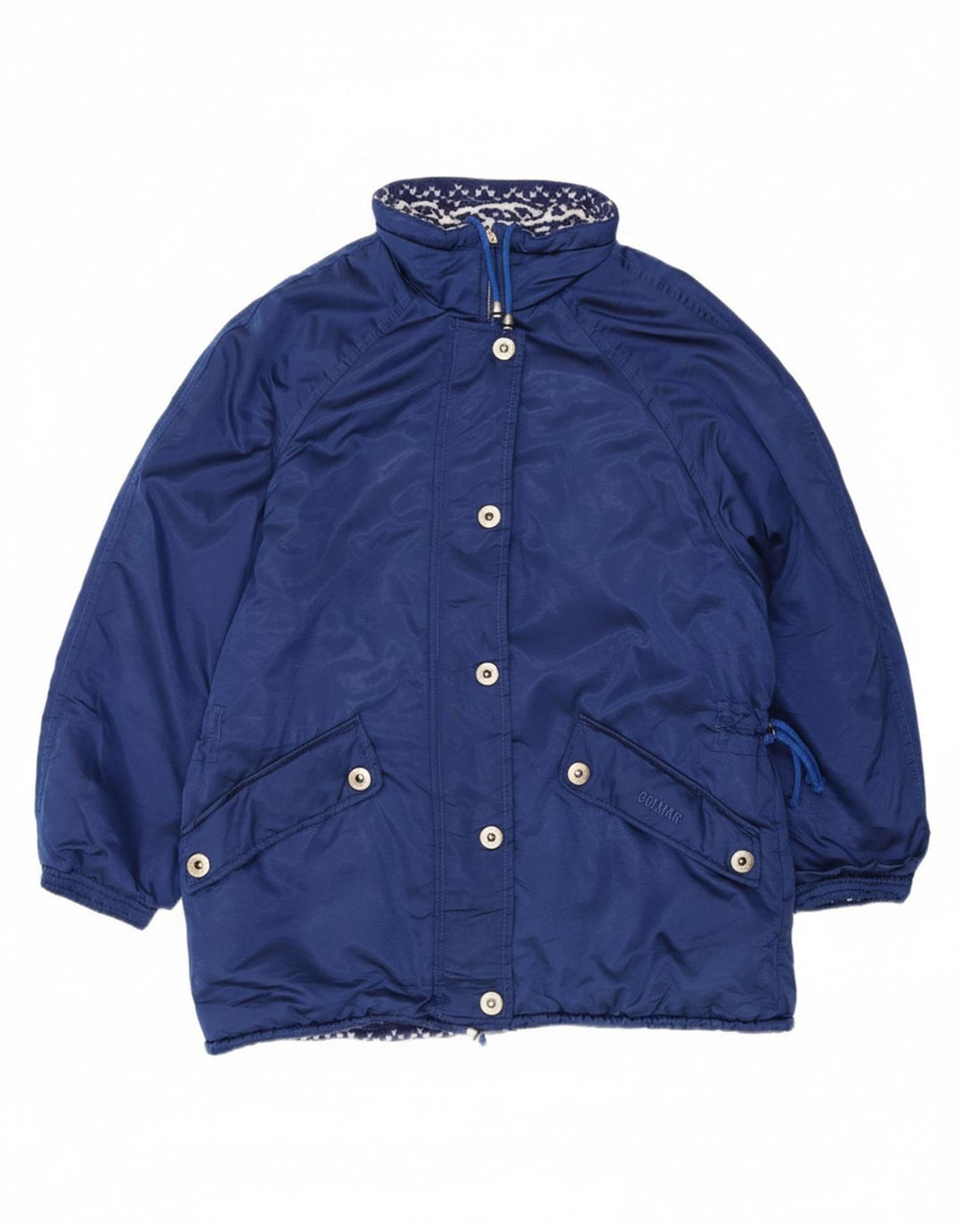 Casaco acolchoado reversível feminino COLMAR IT 44 nylon azul médio