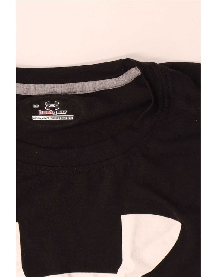Camiseta masculina Under Armour Heat Gear Graphic grande poliéster preto