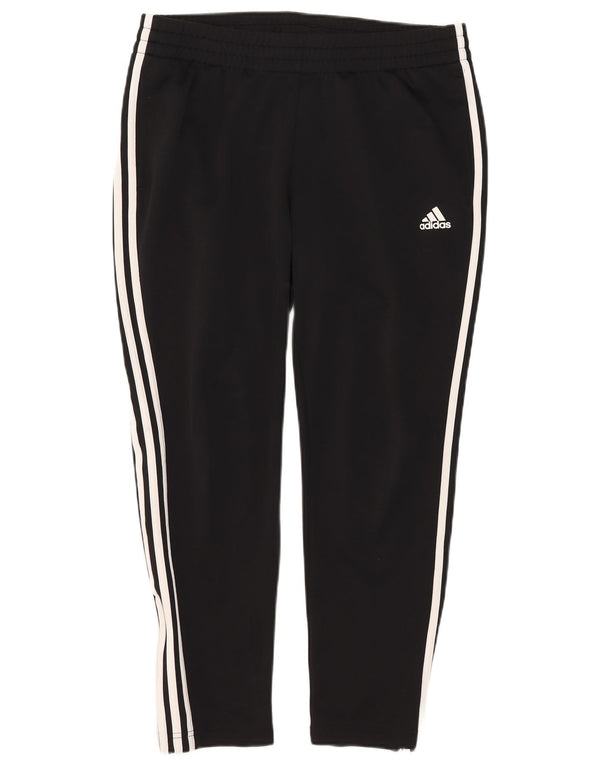 Calça de treino feminina Adidas UK 16/18 grande poliéster preto