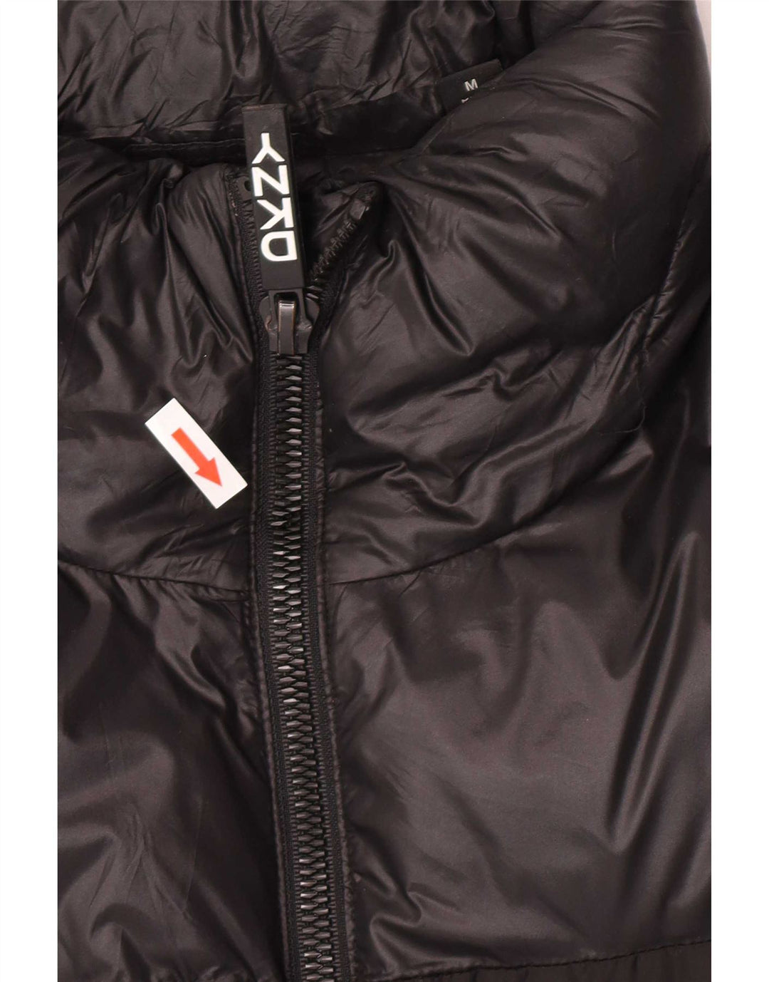 Jaqueta masculina acolchoada gráfica Dkny UK 38 médio preto colorblock nylon