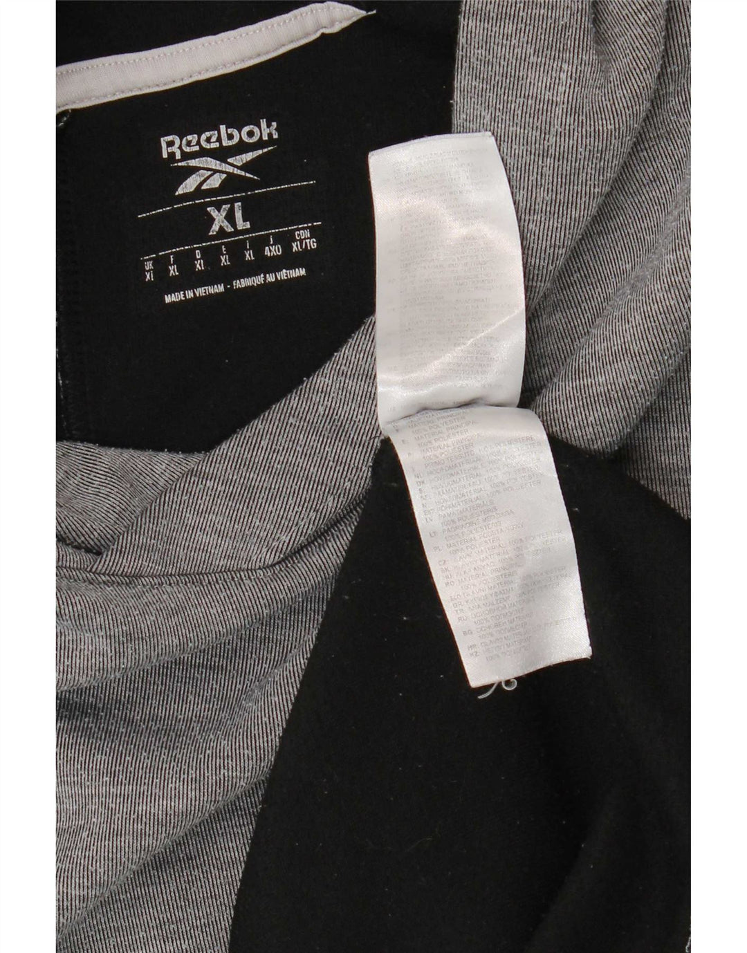 Reebok Mens Hoodie Jumper XL Cinza Colourblock Poliéster