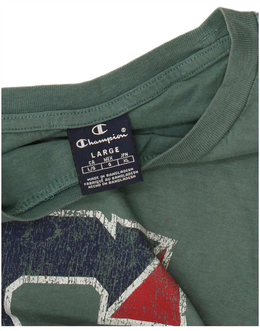 Camiseta masculina estampada Champion grande verde