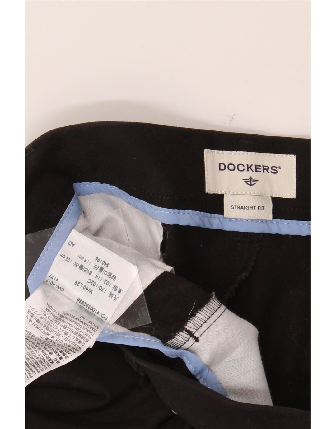 DOCKERS Mens Straight Chino Trousers W40 L29 Black Cotton Vintage Dockers and Second-Hand Dockers from Messina Hembry 
