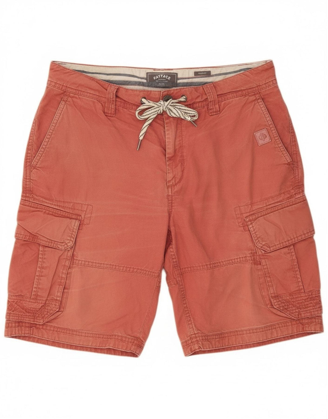Shorts cargo masculino Fat Face W36 grande algodão vermelho