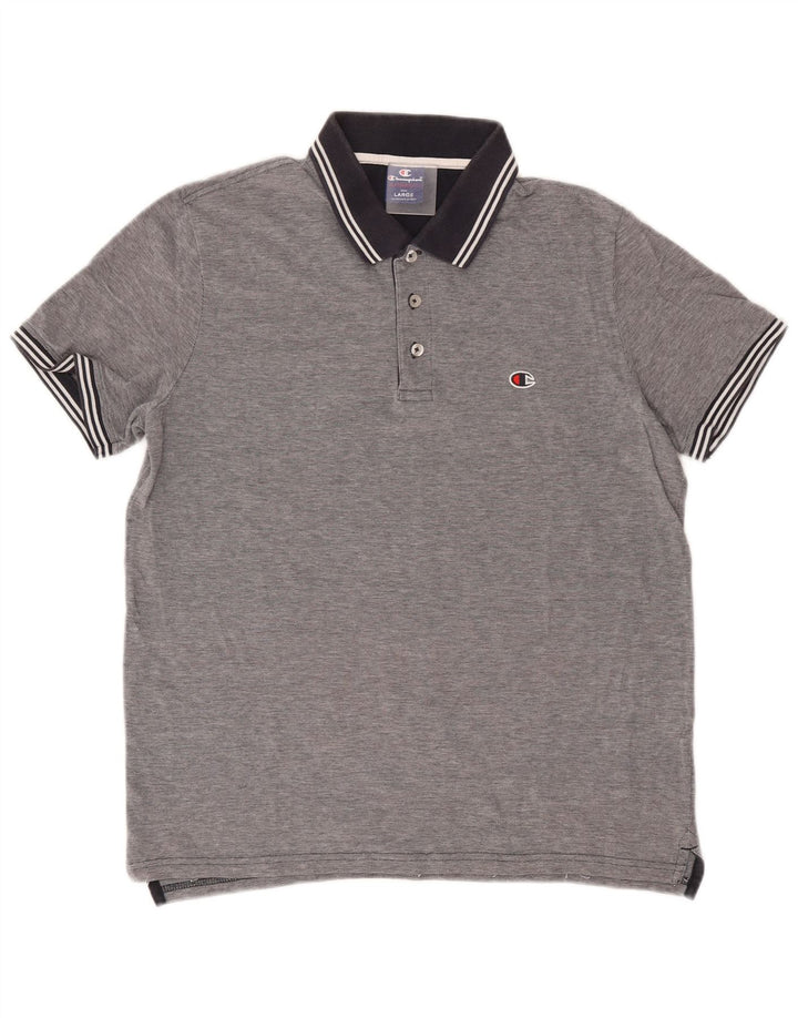 Camisa polo masculina Champion grande cinza