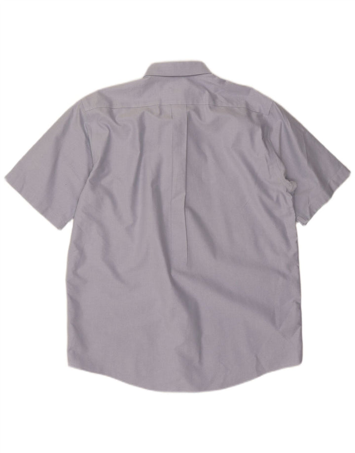 L.L.BEAN Camisa masculina de manga curta com ajuste tradicional tamanho 15 1/2 azul médio