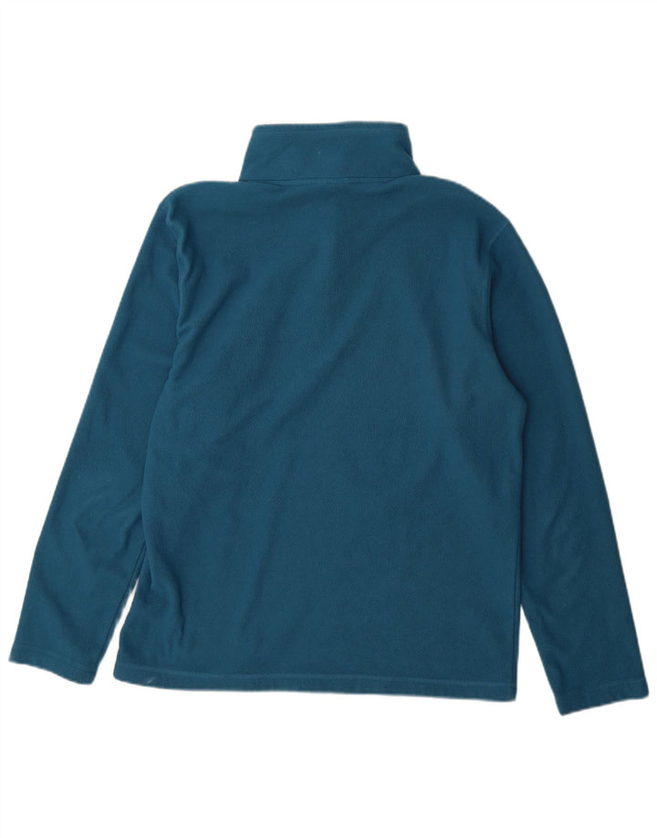 Suéter de lã masculino The North Face com zíper e gola grande azul poliéster