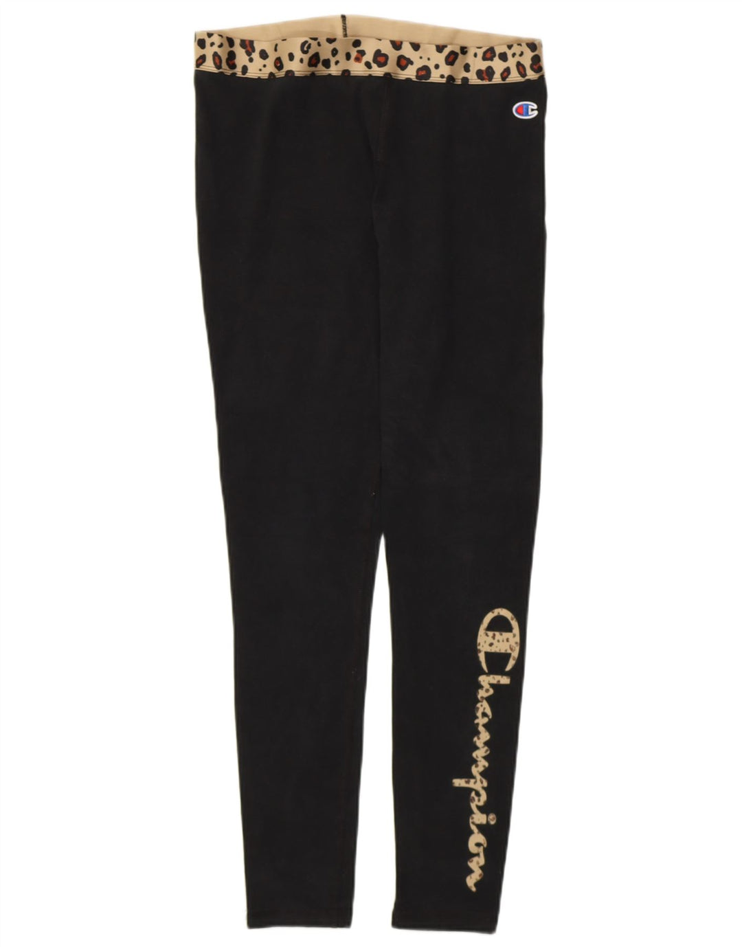 Leggings femininos Champion UK 12 médio preto com estampa animal