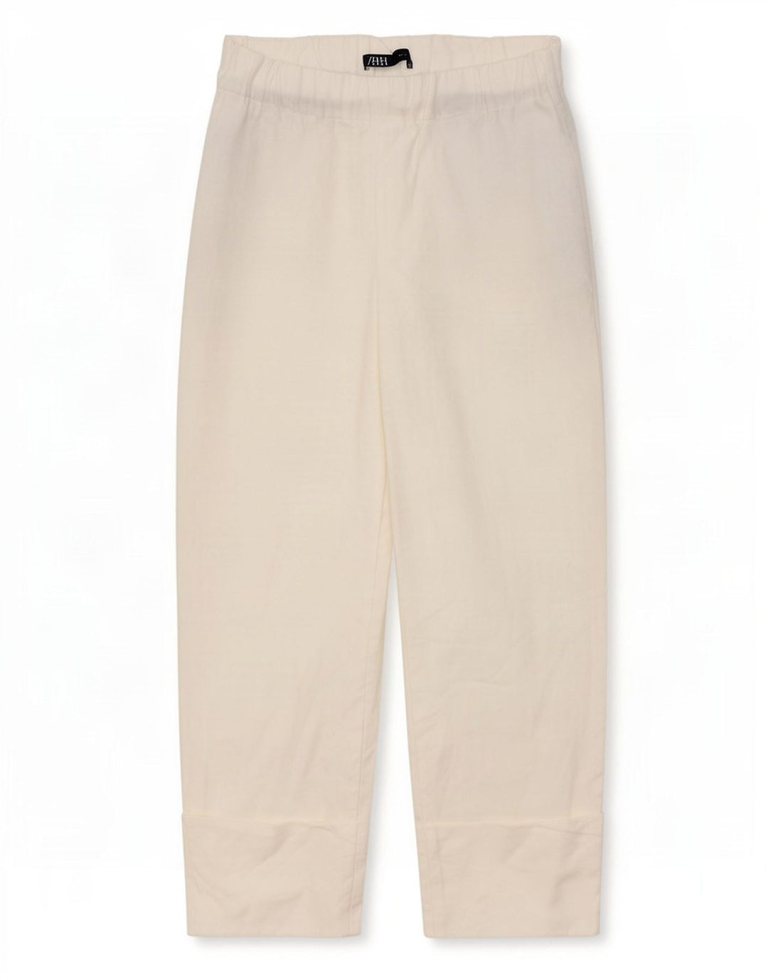 Zara Calça feminina reta cortada média W28 L24 branca