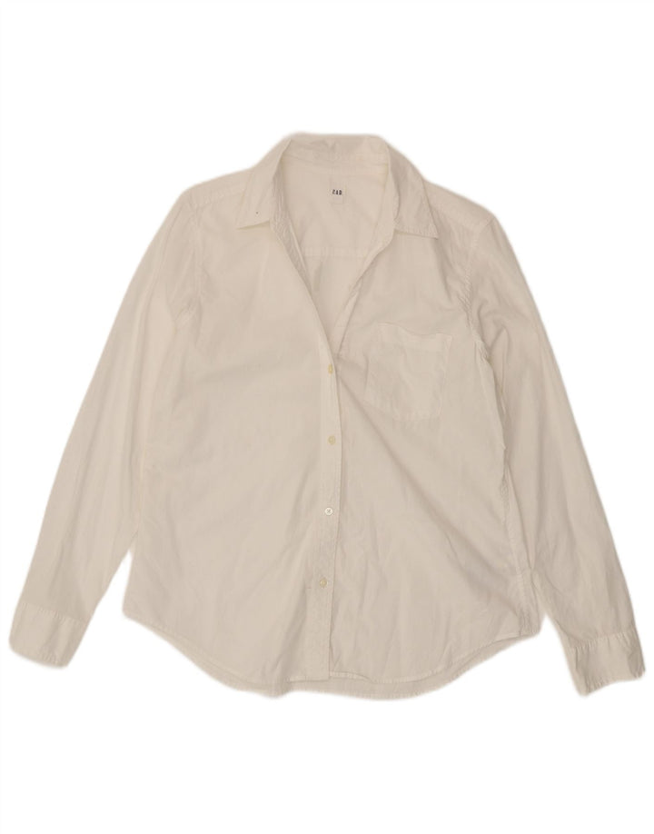 Camisa feminina Gap UK 14 médio branco