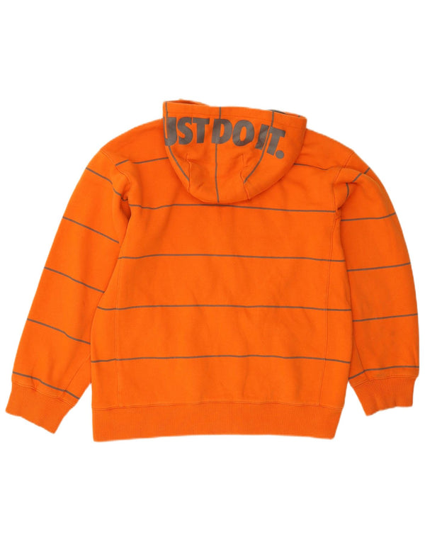 Suéter Nike Boys Graphic Zip com capuz 12-13 anos grande listrado laranja