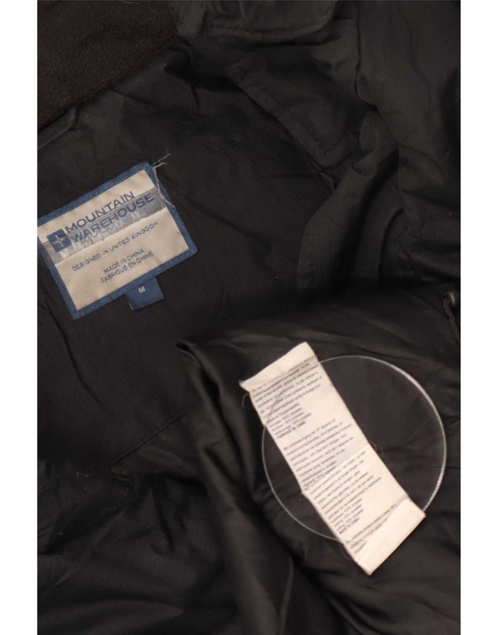 Jaqueta acolchoada com capuz masculina Mountain Warehouse poliéster preto médio Reino Unido 38