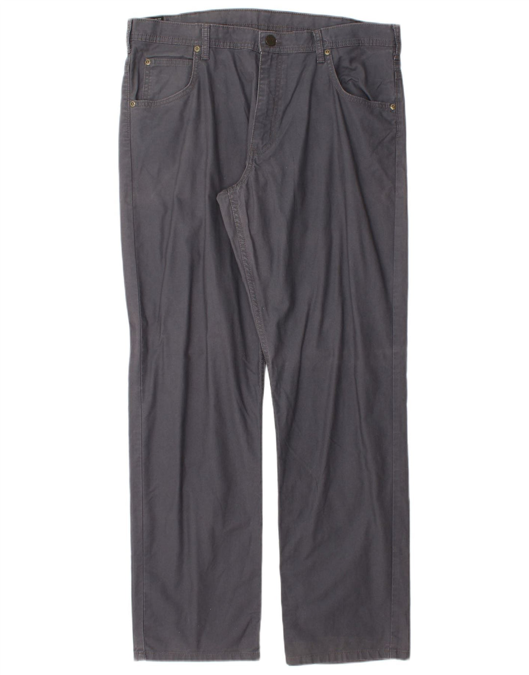 Calça casual reta masculina Lee Brooklyn W36 L32 algodão cinza