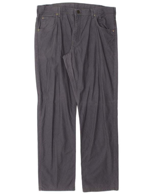 Calça casual reta masculina Lee Brooklyn W36 L32 algodão cinza