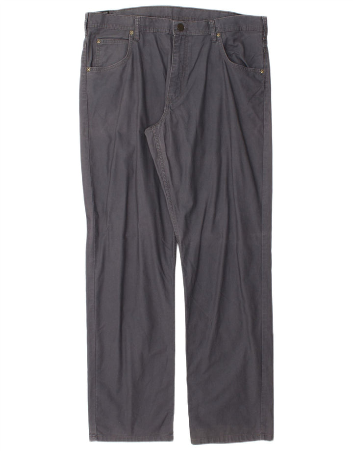Calça casual reta masculina Lee Brooklyn W36 L32 algodão cinza
