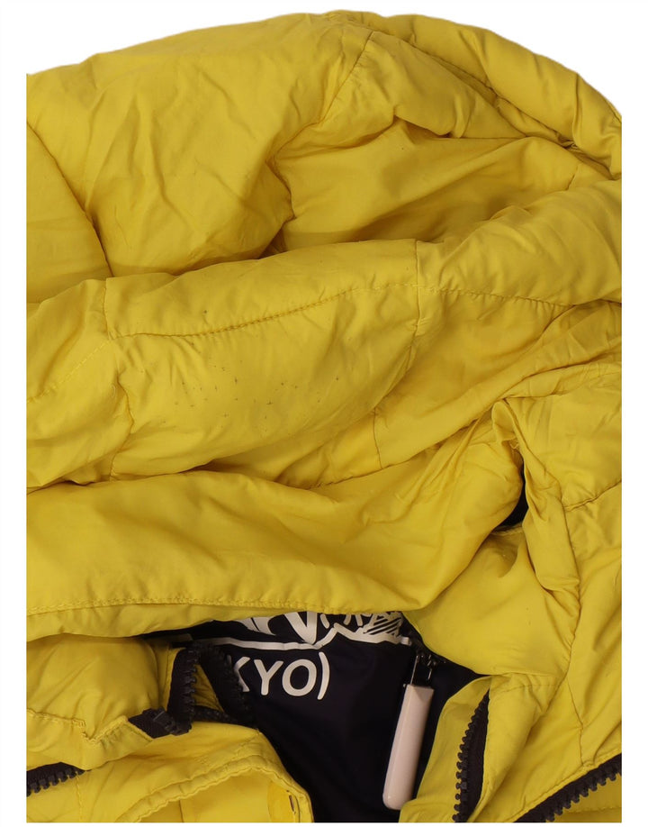 Jaqueta acolchoada com capuz feminina Superdry UK 10 poliéster amarelo pequeno