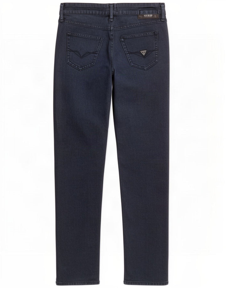 Guess Mens Slim Chino Calças W29 L32 Poliéster Azul Marinho