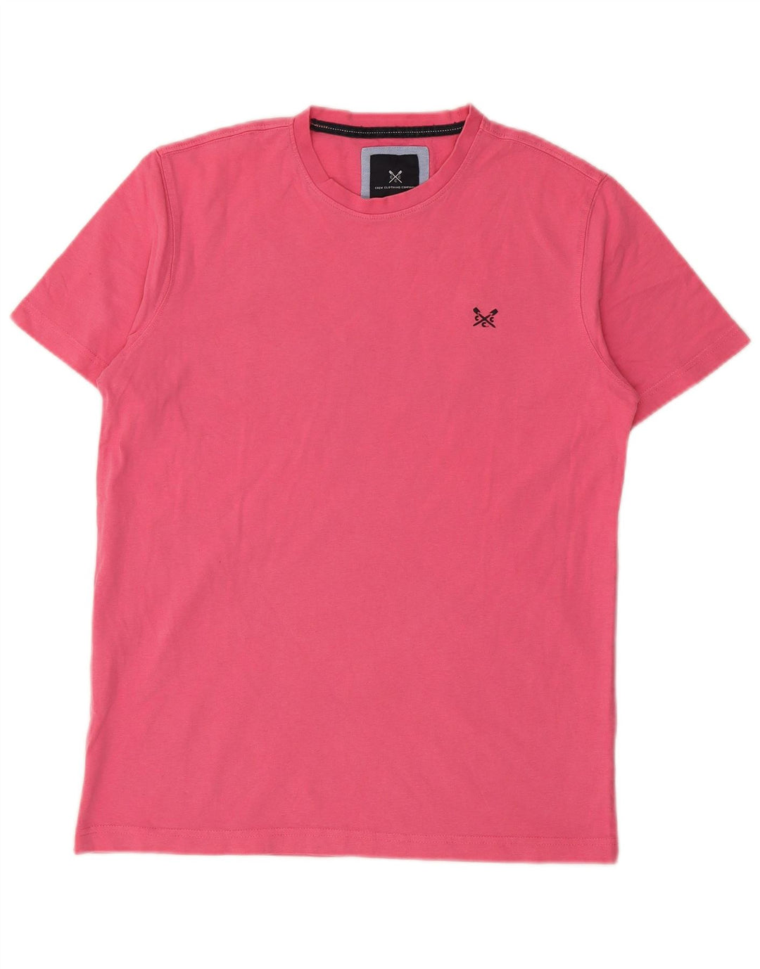Camiseta masculina CREW CLOTHING Top pequeno algodão rosa