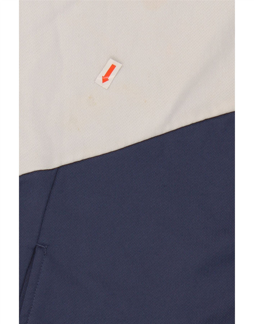 PUMA feminino gráfico moletom jumper UK 8 pequeno azul marinho colorblock