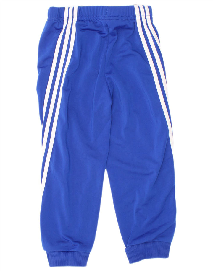 Adidas meninos calças de treino joggers 2-3 anos azul poliéster