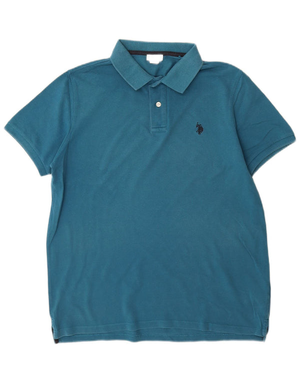 US Polo Assn. Camisa Polo Masculina Grande Algodão Azul