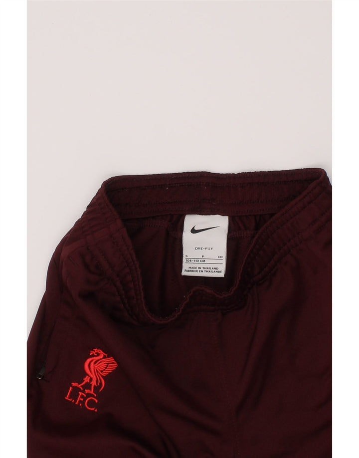 NIKE Meninos Liverpool Sport Shorts 8-9 Anos Pequeno Poliéster Borgonha