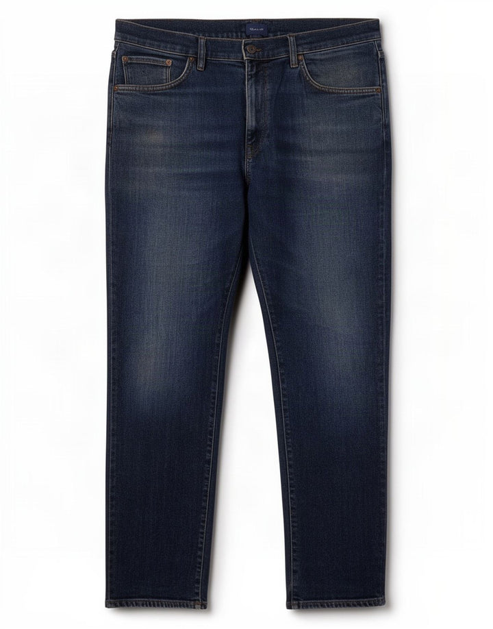 Jeans retos masculinos Gant W38 L32 algodão azul